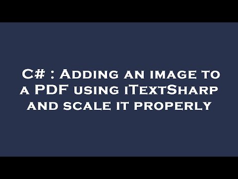 C# : Adding an image to a PDF using iTextSharp and scale it properly