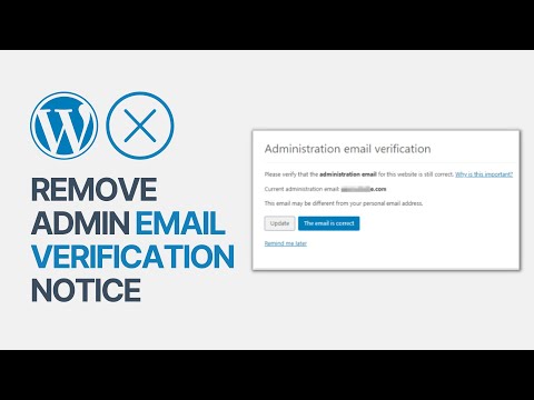 How to Disable & Remove WordPress Admin Email Verification Notice? Easy Guide