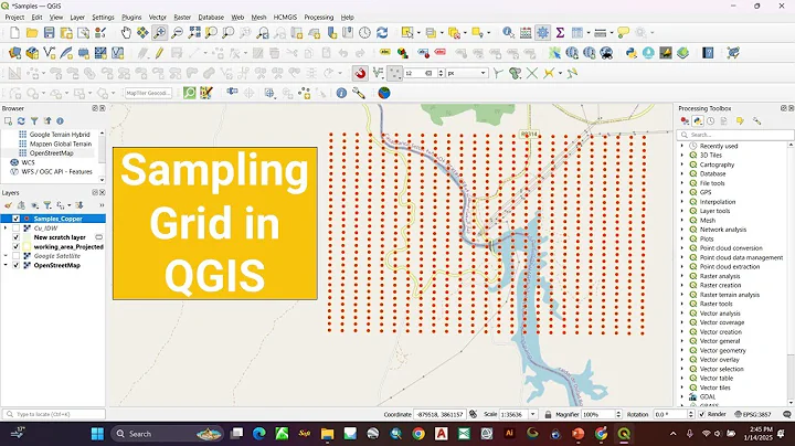 How to create a sampling Grid in QGIS