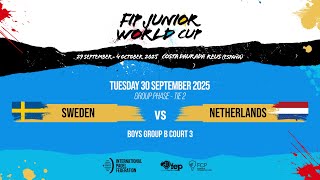 🇸🇪 SWEDEN vs NETHERLANDS 🇳🇱 - Boys - Group B - Group Phase  Tie 2 FIP JUNIOR WORLD CUP BY TEAMS 2025 screenshot 5
