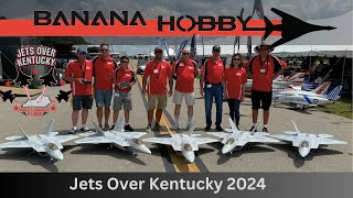 Banana Hobby Team pilots flying quad AF Model F-22’s at Jets over Kentucky 2024 (JOK 2024)