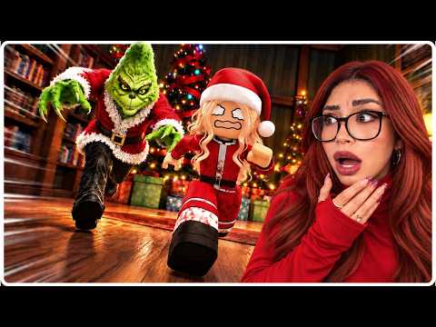 I TRIED ESCAPING THE GRINCH IN ROBLOX RUN AND SCREAM 😭🎄I AUNT LOLA