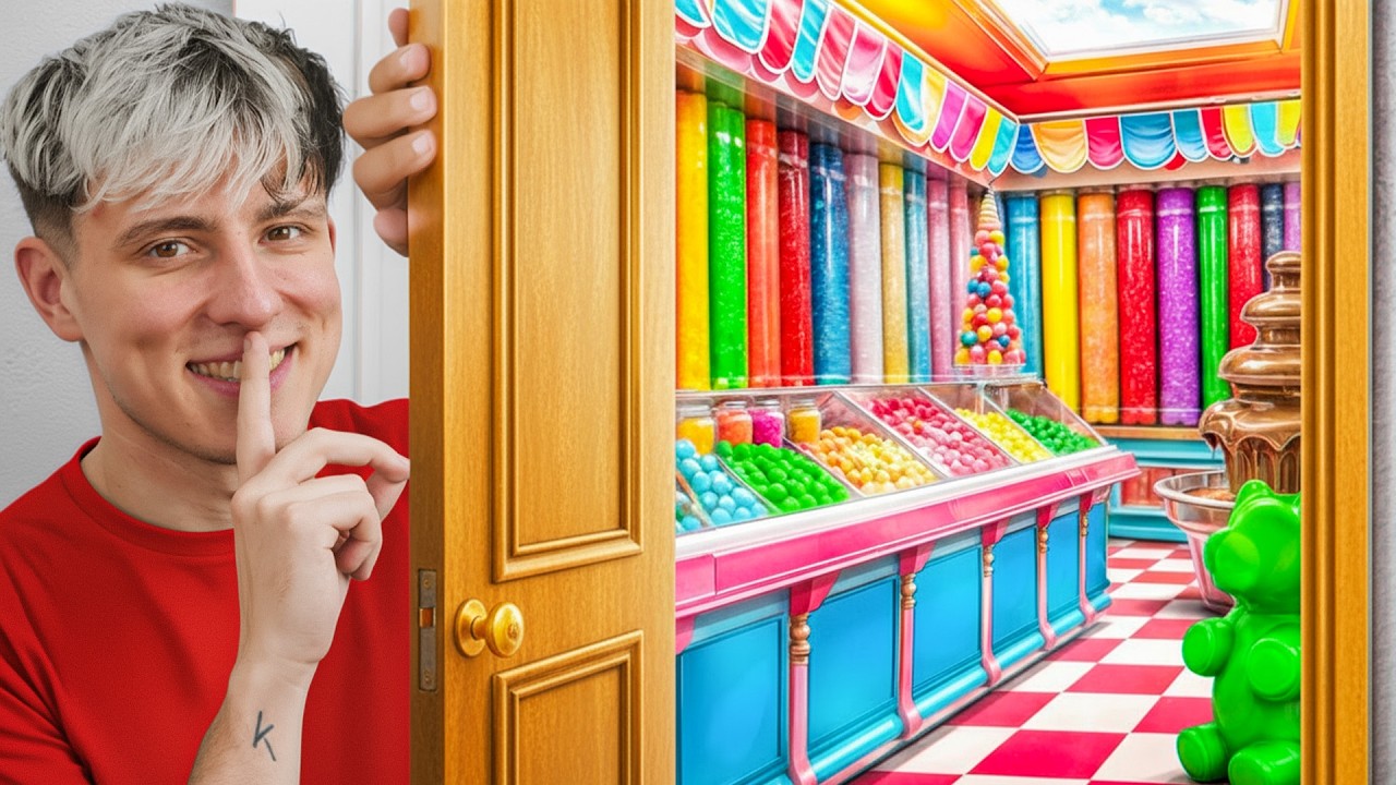 ZBUDOWALIŚMY SEKRETNY DOM SŁODYCZY w DOMU BAZY