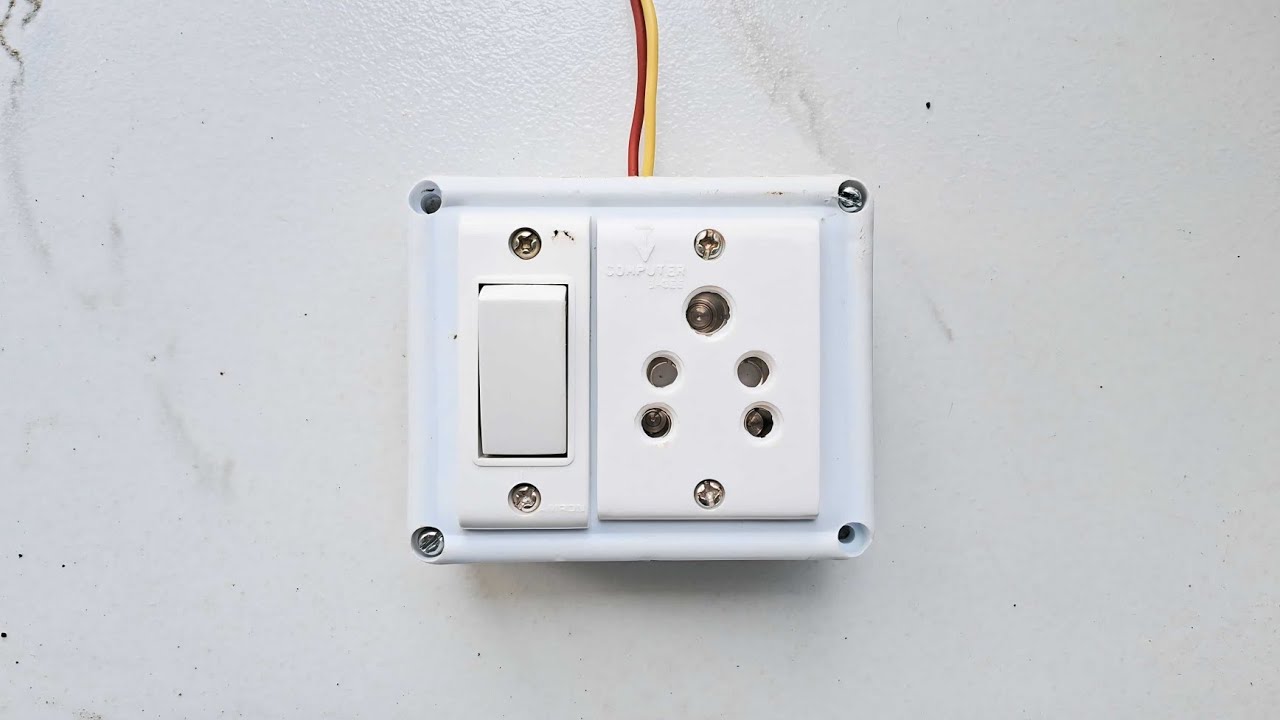 1 socket + 1 switch board wiring - YouTube