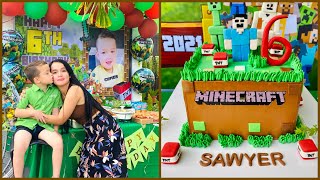 MY SON 6TH BIRTHDAY IN THE PHILIPPINES 🇵🇭 | MINECRAFT THEME | SIMPLE DECORATION IDEAS