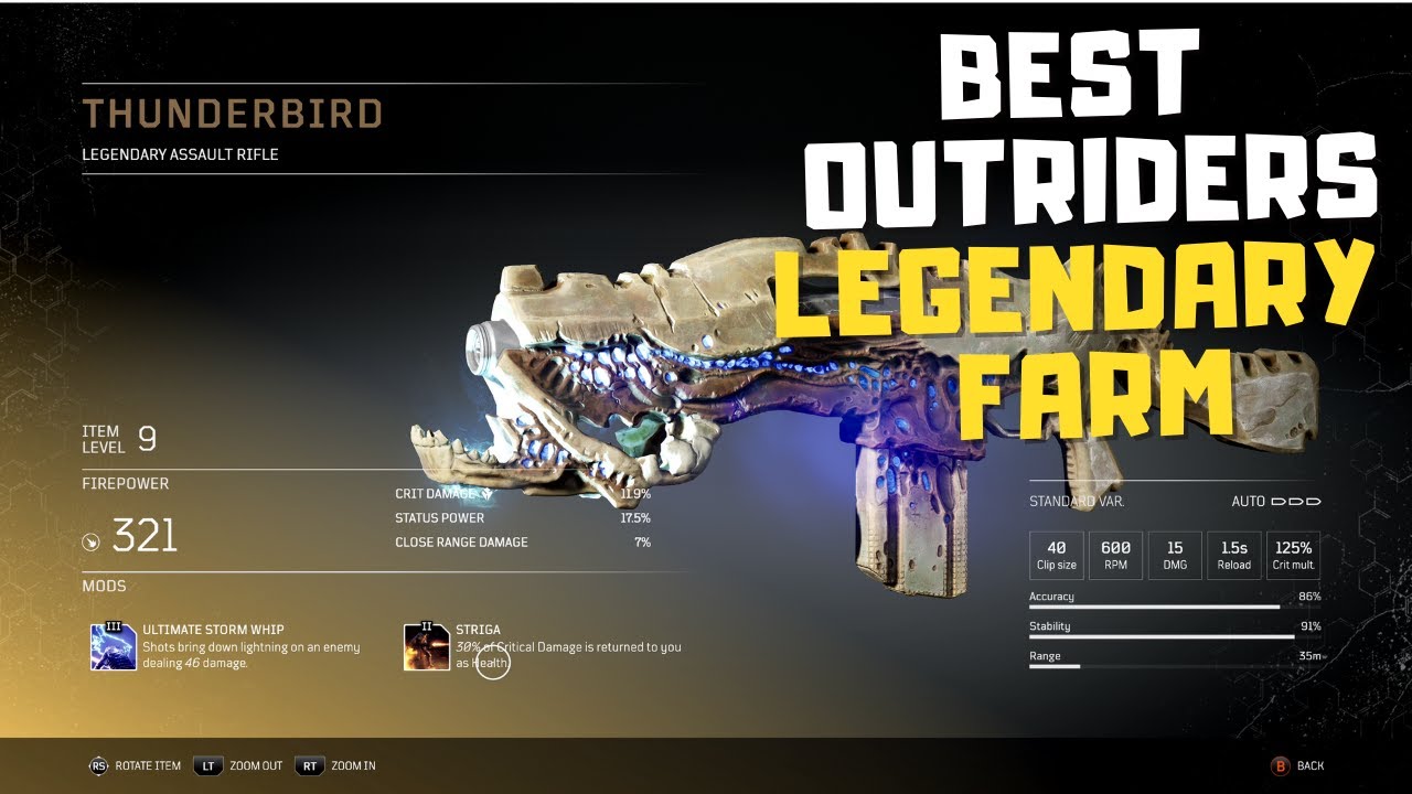 Outriders Best Legendary Weapon Farming Guide YouTube