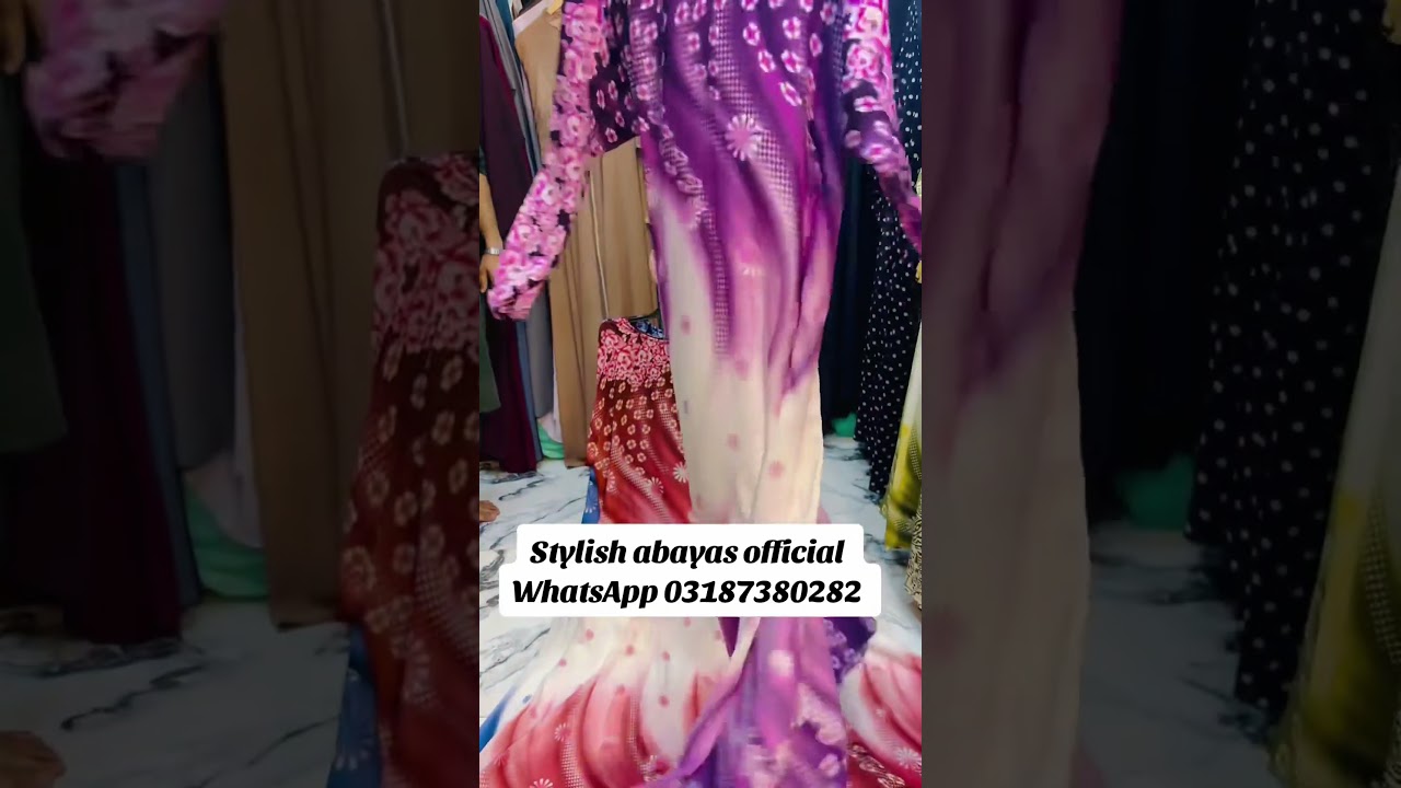 Beautiful Digital printed abaya - stylish Abaya official - 
