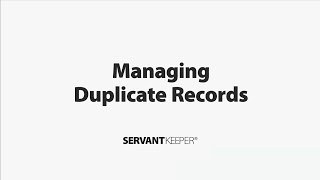 Membership Manager - Managing Duplicate Records