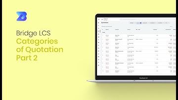 Categories of Quotation | Part 2 | Best ERP for Freight Forwarders | All in one Solution | BridgeLCS