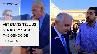 2 US Senators confronted by veterans, urged to end complicity in Israel’s genocide of Gaza