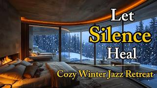WINTER BALCONY AMBIENCE, Deep Sleep Jazz Music 🌙 Relaxing Snowfall Sounds for Peaceful Nights