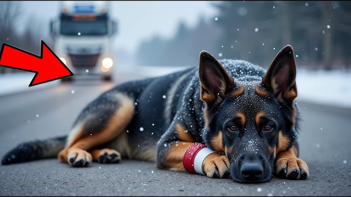 K9 German Shepherd Puppy Was Hit and Left Freezing in the Snow. Driver's  Kindness Changed Everything - YouTube