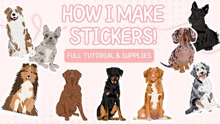 How to make stickers at home using Cricut and Procreate! // full tutorial and list of supplies