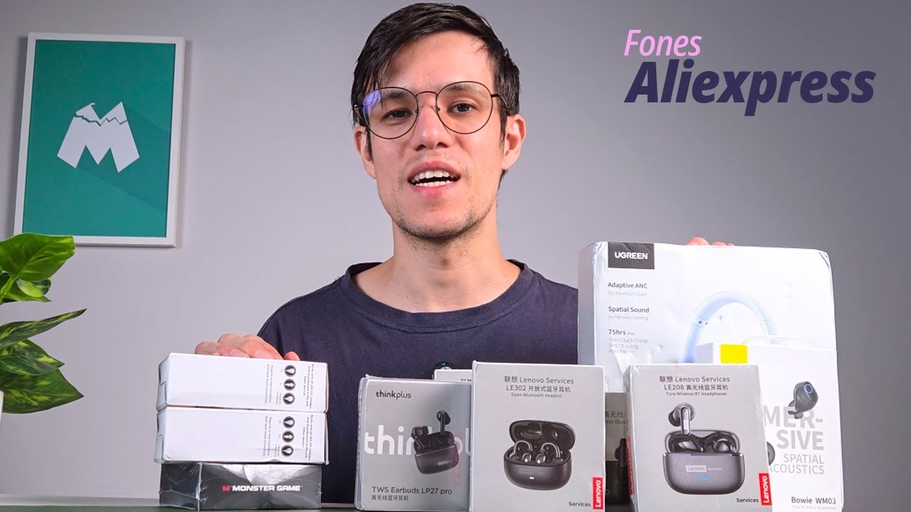 Unboxing de FONES BLUETOOTH e Outros Produtos do Aliexpress