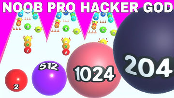 NOOB vs PRO vs HACKER vs GOD in Color 20 48 Runner Balls