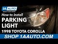 How to Replace Corner Light 1998-2000 Toyota Corolla