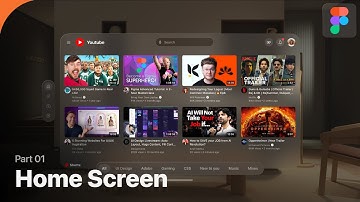 🥽 Part 01: Home Screen - YouTube App in Vision Pro (Figma Prototype)
