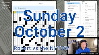 Le Puzzle [0:11/10:16]  ||  Sun 10/2/22 New York Times Crossword