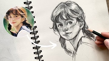 Real time step by step portrait sketch tutorial