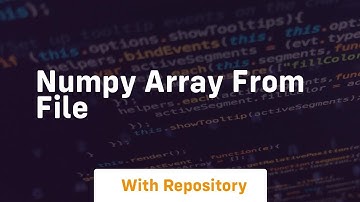 numpy array from file