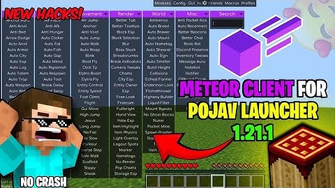 How To Download Meteor Client In Pojav Launcher 1.21.1 - 1.20 🔥| Hacked client for free 🤫100% real 🤯