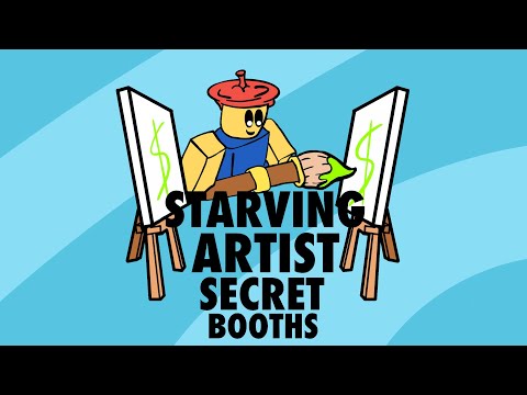 🤩How to get 5 secret booths for free in 2.5 minutes 🤩 (Roblox Starving Artist)