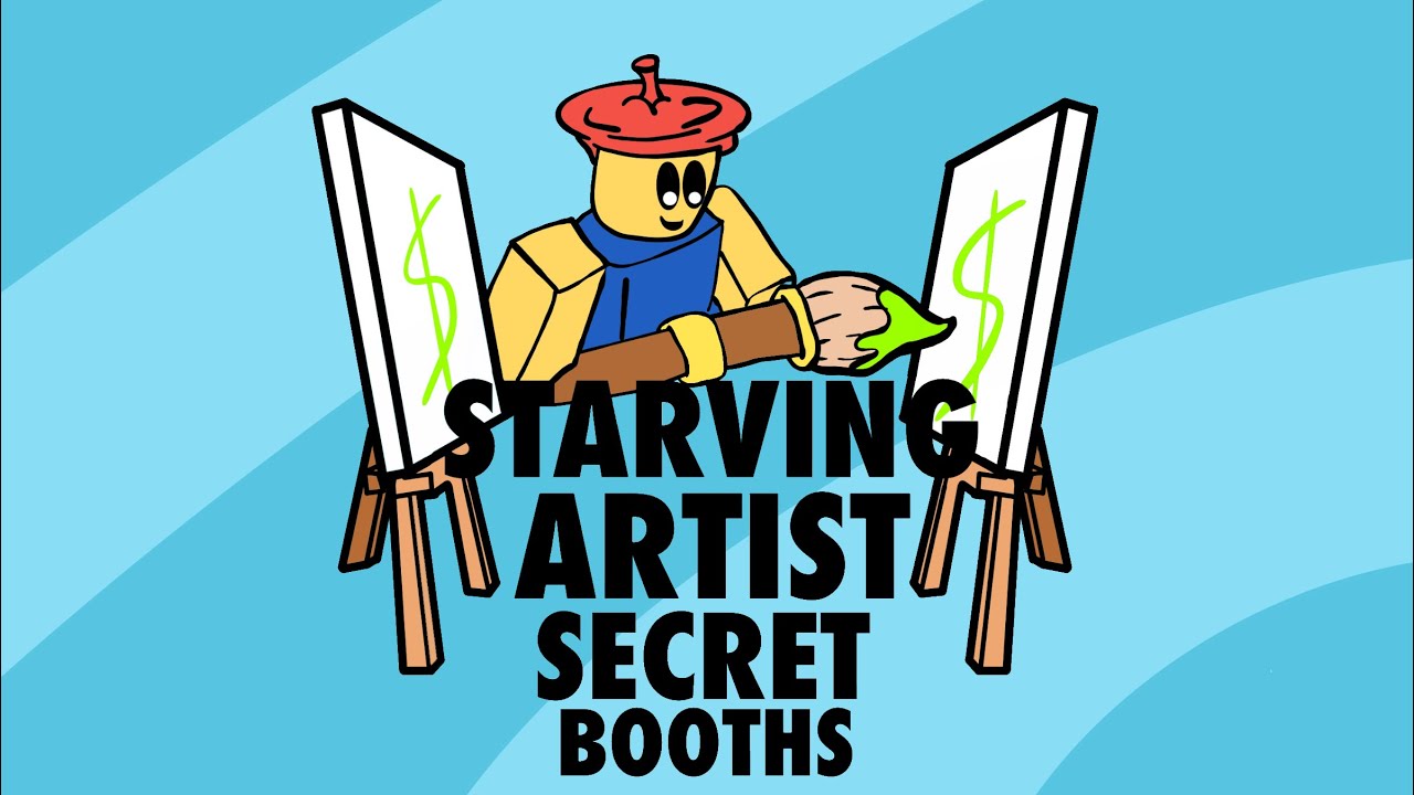🤩How to get 5 secret booths for free in 2.5 minutes 🤩 (Roblox Starving Artist)