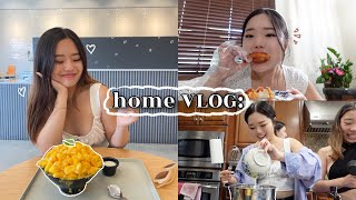 🏡 PRODUCTIVE HOME VLOG: simple & aesthetic desk makeover, korean food, baking with friends 🍞