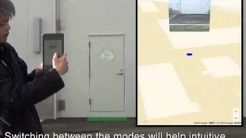 Mobile Pedestrian Navigation with a 2D Map and Camera View Visualization