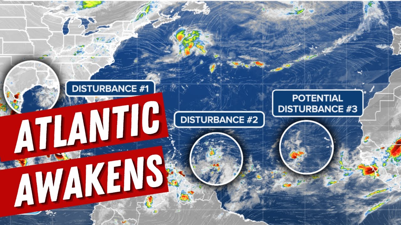 NHC Monitoring Three Possible Areas For Tropical Development - YouTube