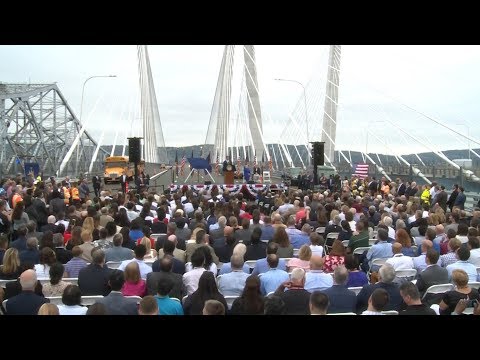 <p>A video of the lavish ribbon-cutting ceremony held just hours before the opening of the Westchester-bound span was postponed.</p>