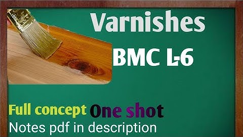 varnish and Distemper ssc je civil bmc| gate bmc | ae je BMC | civil engineering bmc