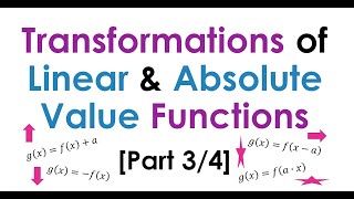 Transformations of Linear & Absolute Value Functions [Part 3/4]
