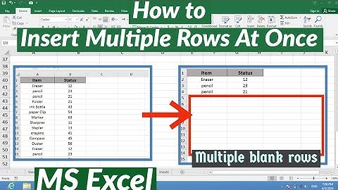 How to Insert Multiple Rows at Once in MS Excel | How to Add Multiple Rows In One Click in Excel