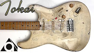 酷い塗装の国産ジャンクギターを復元しました。-I restored a badly painted Japan junk guitar.-