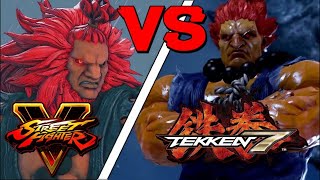 Tekken 7 Akuma Vs Street Fighter V Akuma Movelist Comparison