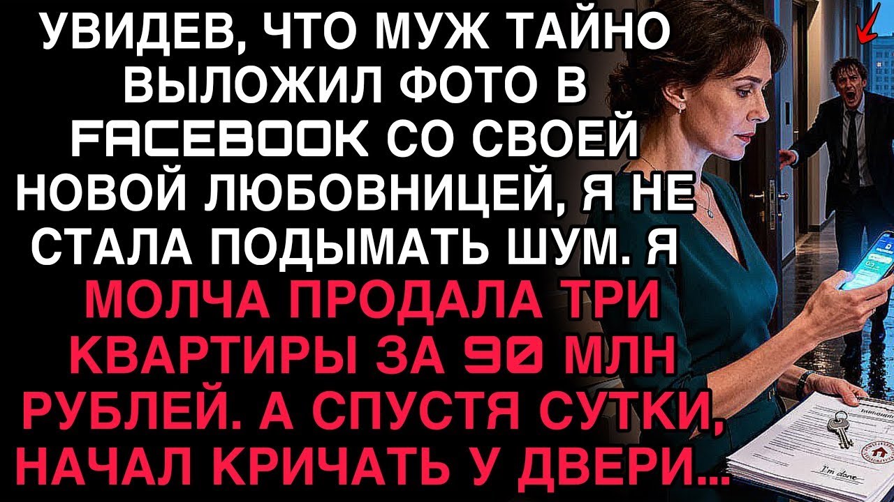 УВИДЕВ, ЧТО МУЖ ВЫЛОЖИЛ ФОТО С ЛЮБОВНИЦЕЙ, Я ПРОДАЛА ТРИ КВАРТИРЫ  А НА СЛЕДУЮЩИЙ ДЕНЬ ОН