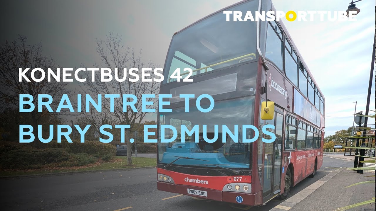 Braintree to Bury St. Edmunds • Konectbuses 42 • Realtime