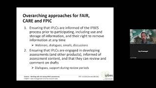 IPBES Data Management Policy tutorials - Working with ILK during the assessments: FPIC, FAIR, & CARE