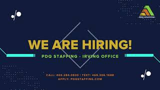 PDQ Staffing Irving Office Jobs
