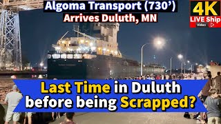 ⚓️Last Time in Duluth before being Scrapped? Ship Algoma Transport arrives Duluth, MN