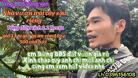 Bán nhà vườn trái cây sầu riêng doanh thu ổn định đang giảm giá 500tr vnđ luôn cần bán gấp 