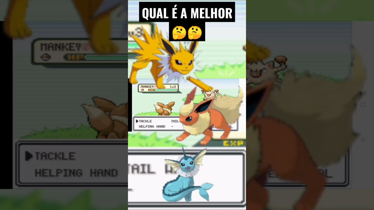 Pokémon FireRed- Como conseguir as três evoluções do eevee 