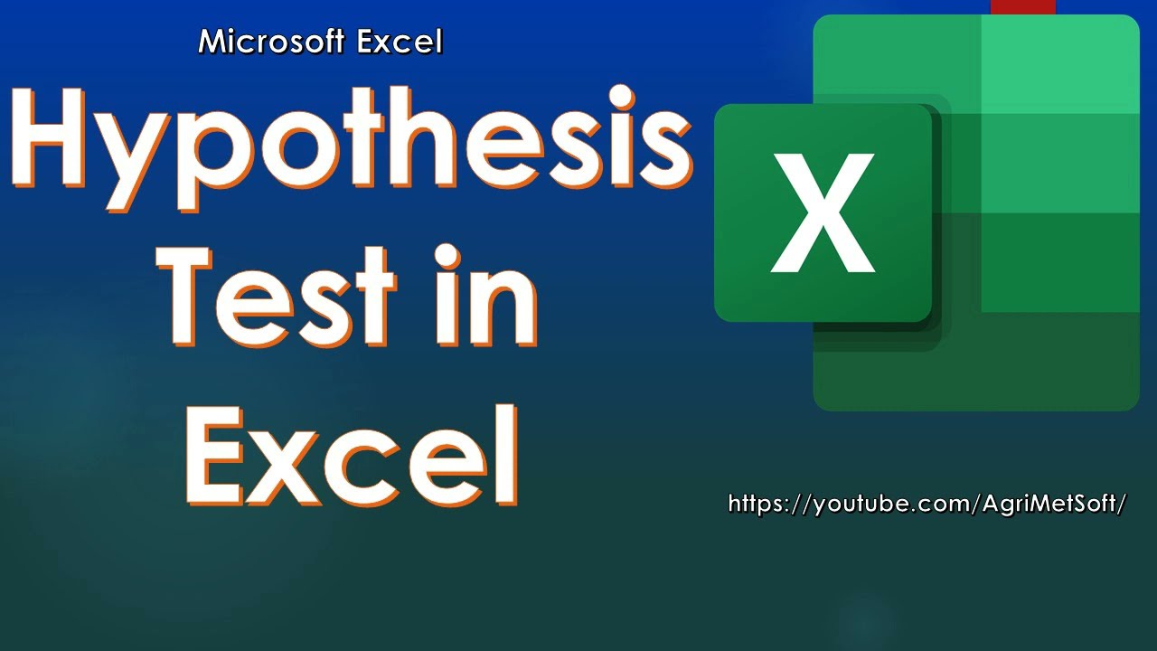 how to do a hypothesis test in excel