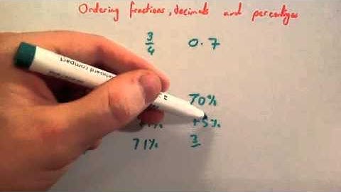 Ordering fractions decimals percentages - Corbettmaths