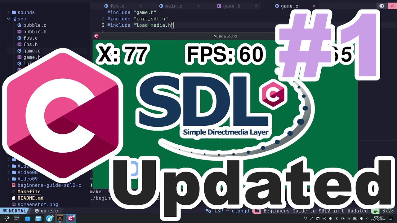 Open Window - Beginners Guide to SDL2 in C (Updated) - Part 1. - YouTube