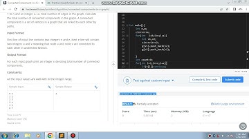 Connected Components in a Graph  || hackerearth || Solution || DFS(Depth-first search)