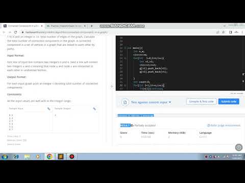 Connected Components in a Graph  || hackerearth || Solution || DFS(Depth-first search)