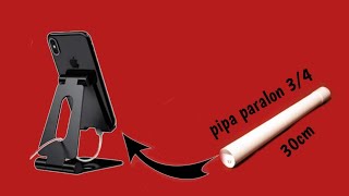 Cara Simpel,Cepat Membuat Stand Hp Duduk Dari Pipa Paralon