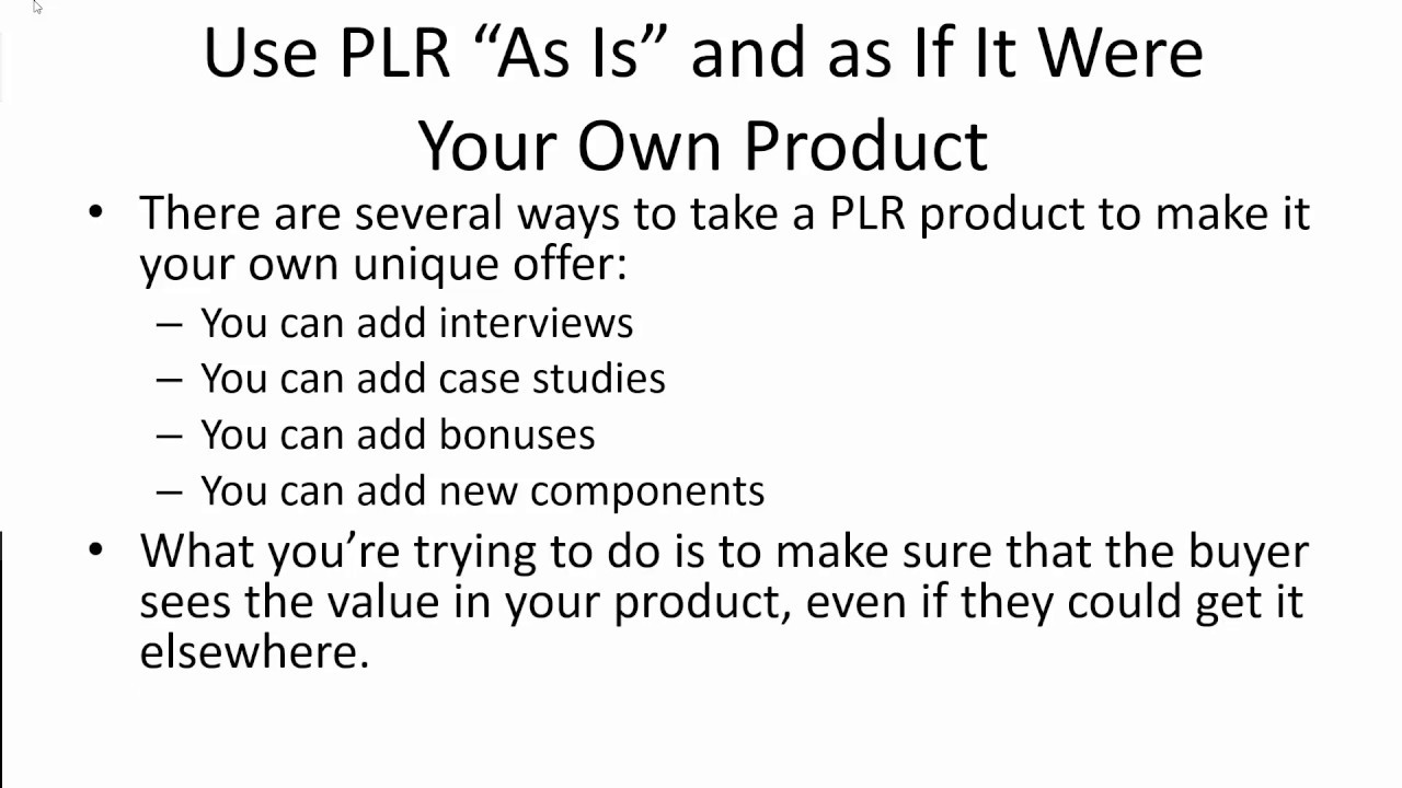 PLR Quick start - YouTube